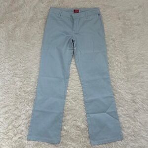Vintage Made in the USA 90s Western Dickies light blue wide leg flare trousers
